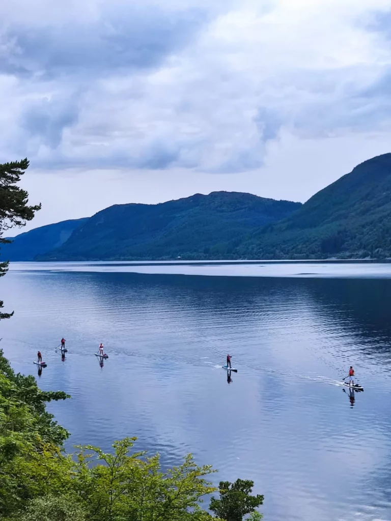 Loch paddleboarding group